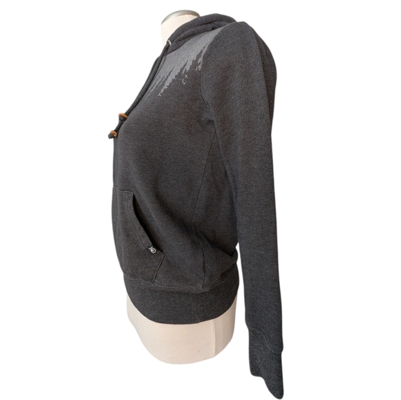 Tentree Charcoal Gray Hoodie with Forest Graphic Design Size S/XS - Picture 6 of 16